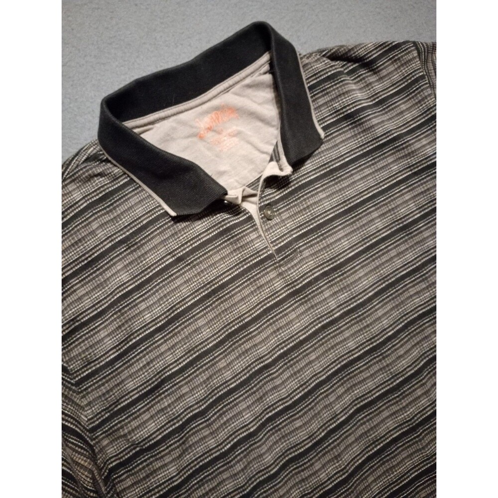J Garcia Men’s Black/Gray Cotton Polo Shirt Jerry Made In Indonesia L Large Rare